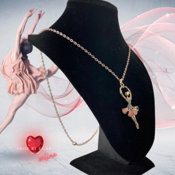 On Pointe Dancer Rose Gold Necklace - Picture 4 of 4